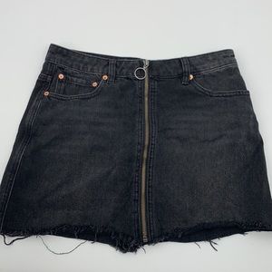 Free People skirt size 28 Black Denim Jean